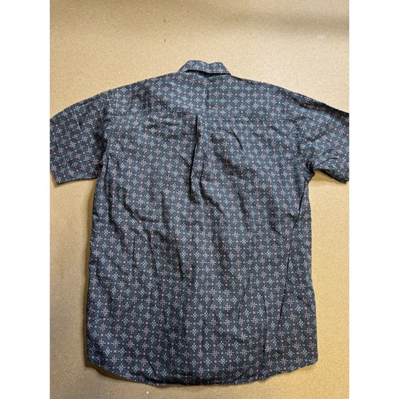 Cinch Mens XS Short Sleeve Button Down Shirt Grey Pink Geometric Western Cotton - Picture 3 of 7